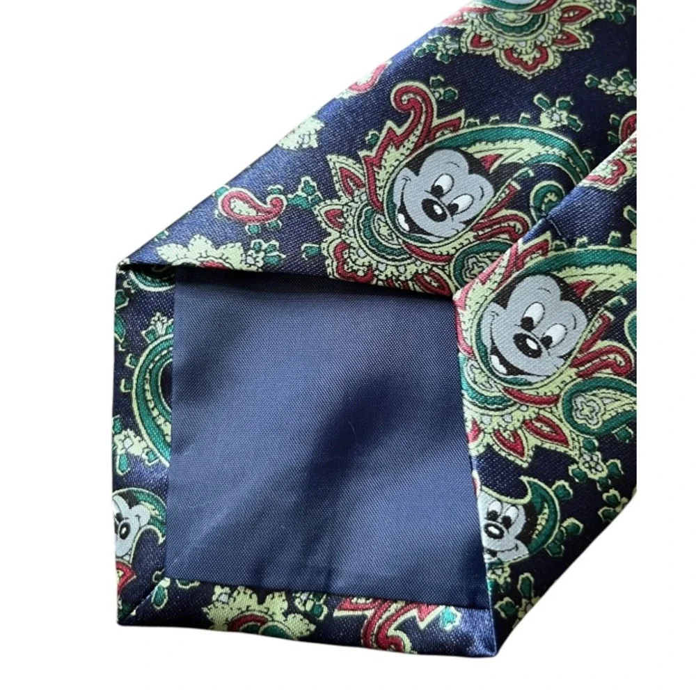 VTG LOT OF 3, Men's Neck Tie LOONEY TUNES Mickey Mouse RUDOLPH REINDEER Cartoons